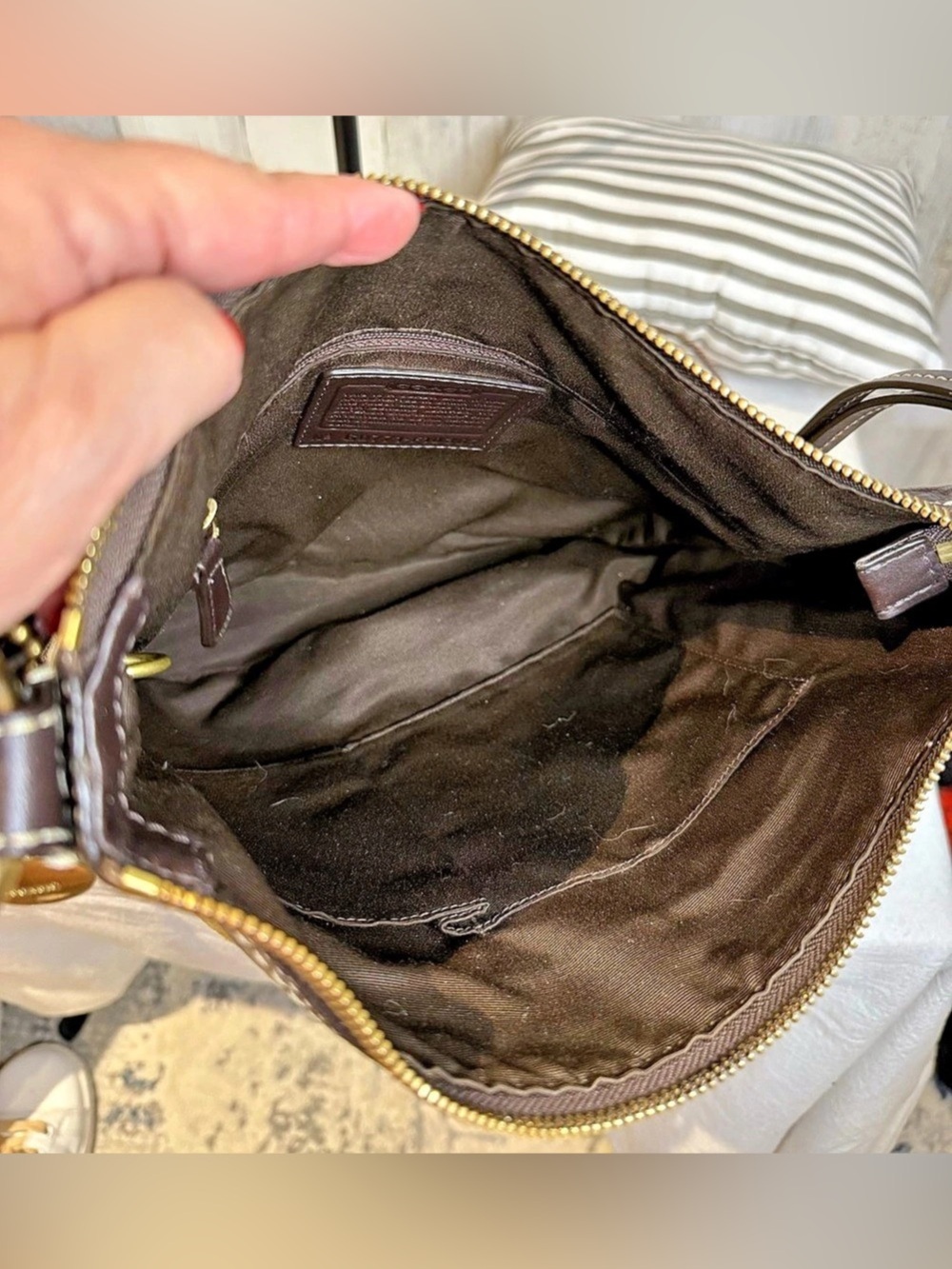Coach Patchwork Medium Shoulder Crossbody 2007 Holiday Collection W/ Wristlet - Picture 8 of 11